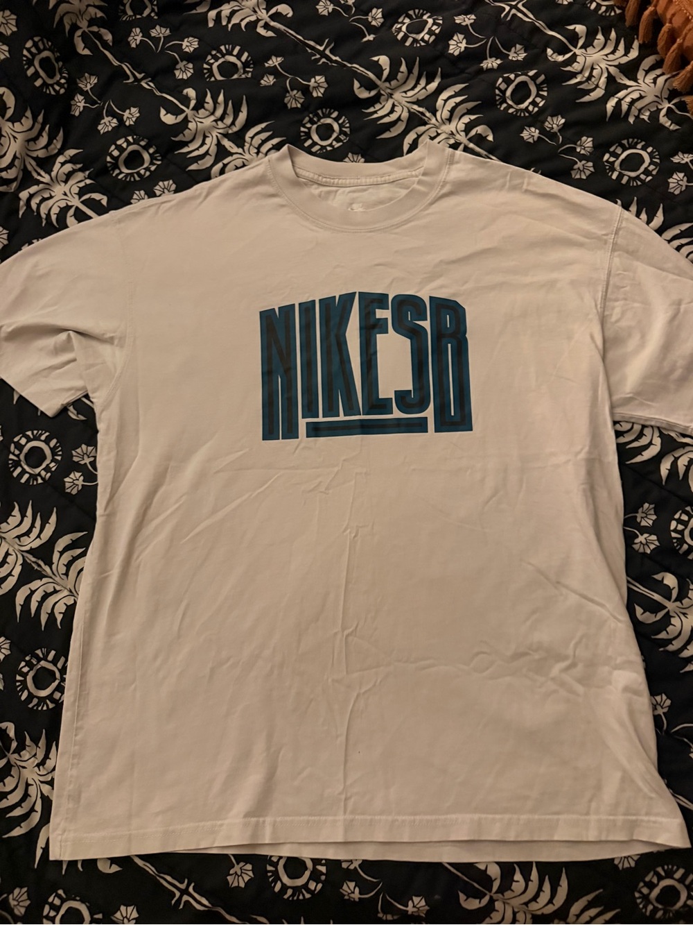 Nike SB White and Teal Tee